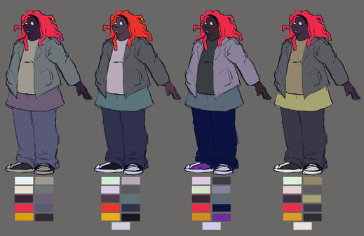 Palette tests for Red's redesign