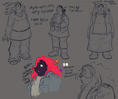 Ideation sketches for Red's redesign