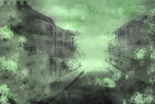 Smog background ideation - digital painting